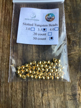 Load image into Gallery viewer, QCG Slotted Tungsten Beads 50 pack (2.8 3.0 3.3 3.5 3.8 4.0mm)