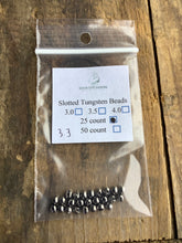 Load image into Gallery viewer, QCG Slotted Tungsten Beads 25 pack (2.8 3.3 3.8 4.6 mm)