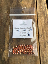 Load image into Gallery viewer, QCG Slotted Tungsten Beads 50 pack (2.8 3.0 3.3 3.5 3.8 4.0mm)