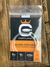 Load image into Gallery viewer, Cortland Salmon Steelhead Nylon Tapered Leaders ( 9 ft. )