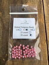 Load image into Gallery viewer, QCG Slotted Tungsten Beads 50 pack (2.8 3.0 3.3 3.5 3.8 4.0mm)