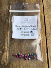Load image into Gallery viewer, QCG Slotted Tungsten Beads 25 pack (3.0 3.5 4.0 mm)