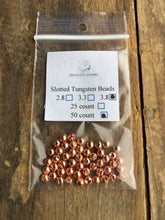 Load image into Gallery viewer, QCG Slotted Tungsten Beads 50 pack (2.8 3.0 3.3 3.5 3.8 4.0mm)
