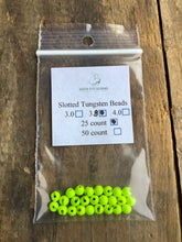Load image into Gallery viewer, QCG Slotted Tungsten Beads 25 pack (2.8 3.3 3.8 4.6 mm)
