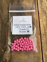 Load image into Gallery viewer, QCG Slotted Tungsten Beads 50 pack (2.8 3.0 3.3 3.5 3.8 4.0mm)