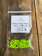 Load image into Gallery viewer, QCG Slotted Tungsten Beads 50 pack (2.8 3.0 3.3 3.5 3.8 4.0mm)