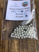 Load image into Gallery viewer, QCG Slotted Tungsten Beads 50 pack (2.8 3.0 3.3 3.5 3.8 4.0mm)