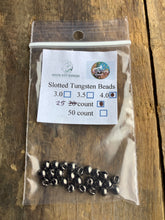 Load image into Gallery viewer, QCG Slotted Tungsten Beads 25 pack (3.0 3.5 4.0 mm)