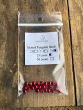 Load image into Gallery viewer, QCG Slotted Tungsten Beads 25 pack (2.8 3.3 3.8 4.6 mm)