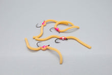 Load image into Gallery viewer, 3 Tungsten Beaded Squirmy Worms (In Stock)