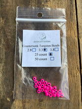 Load image into Gallery viewer, QCG Countersunk Tungsten Beads 25 pack (2.8 3.3 3.8 mm)
