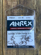 Load image into Gallery viewer, Ahrex FW541 Curved Barbless Nymph Hook
