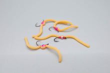 Load image into Gallery viewer, 3 Tungsten Beaded Squirmy Worms (In Stock)
