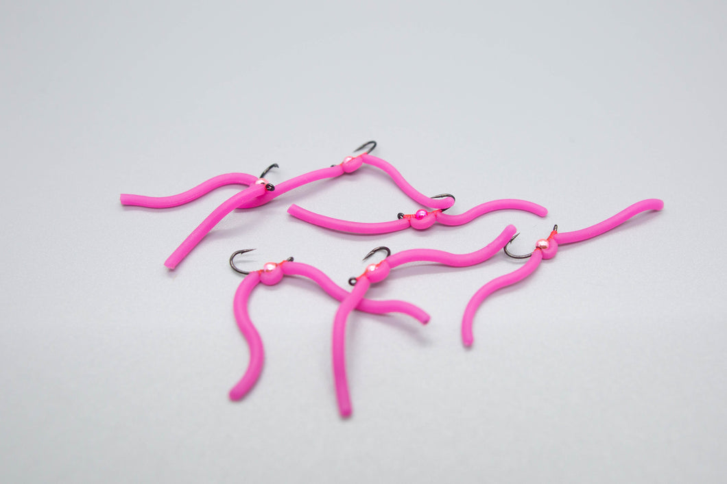 3 Tungsten Beaded Squirmy Worms